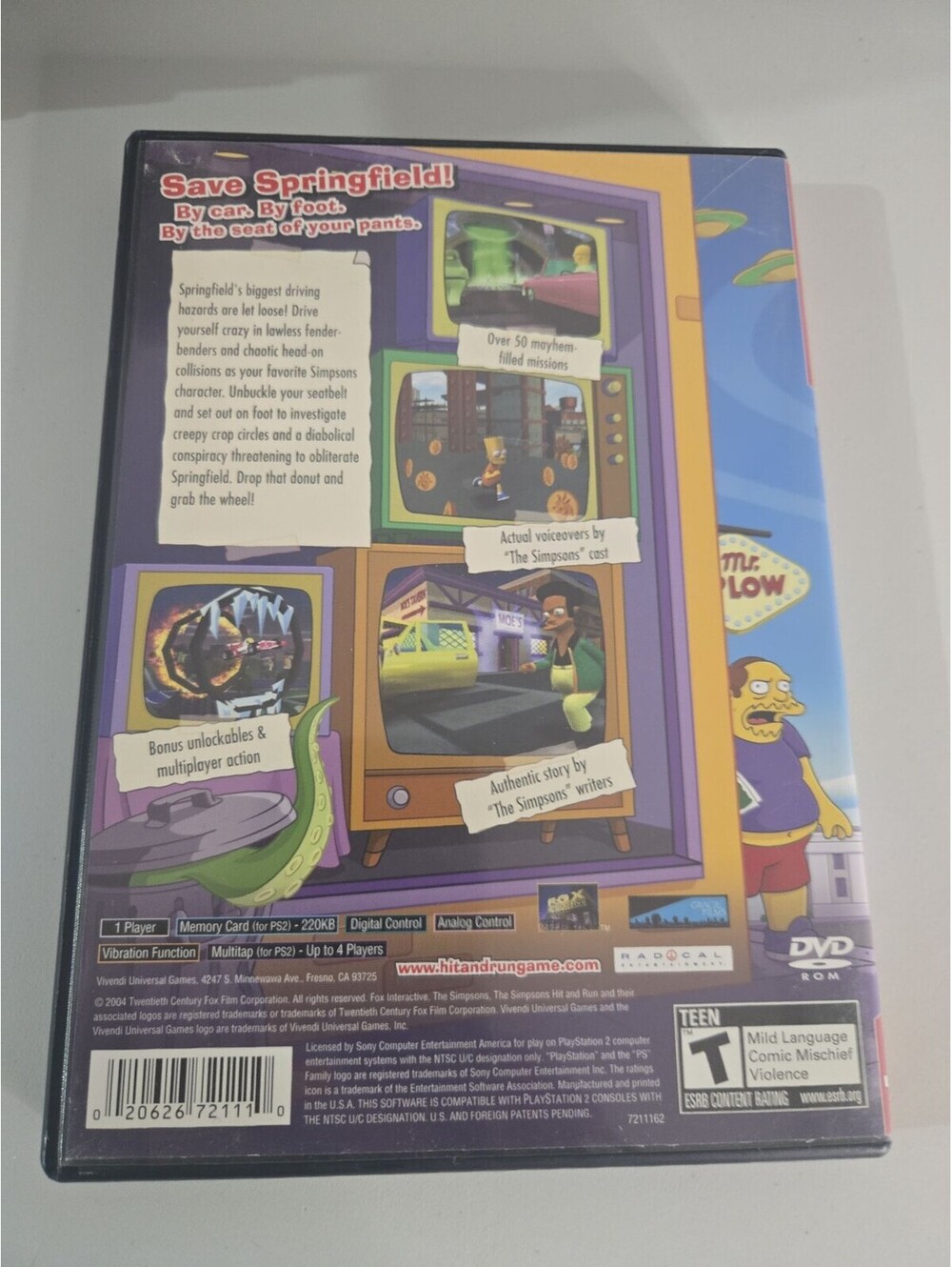 The Simpsons Hit & Run PlayStation 2 PS2 Greatest Hits Complete CIB - Picture 5 of 5
